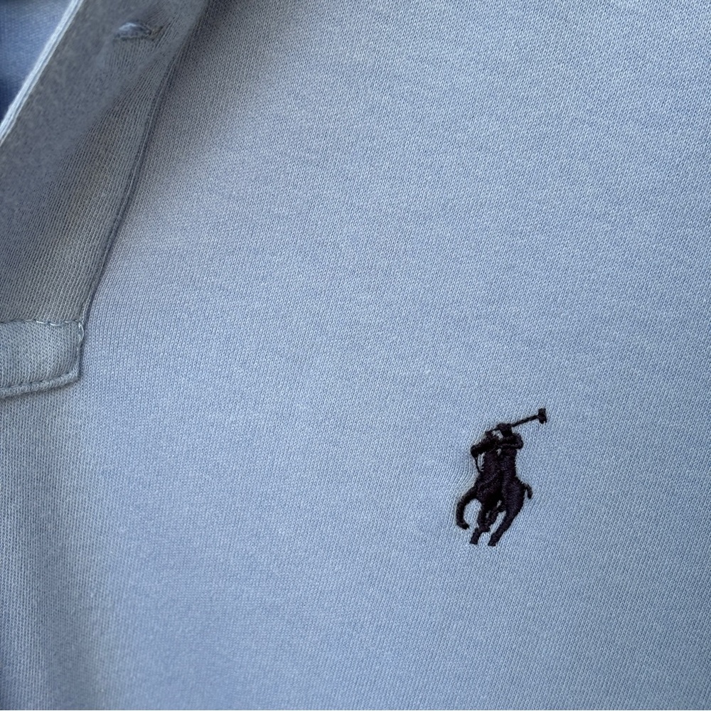 Polo Ralph Lauren Men's L Harbour Blue Soft Cotton Polo Shirt EUC - Picture 4 of 7
